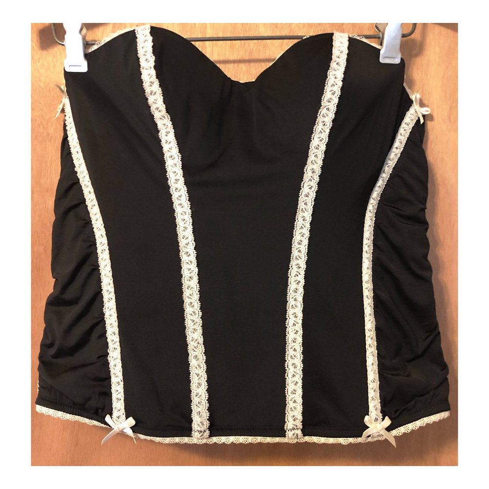 b.temt'd corset bustier with lace trim